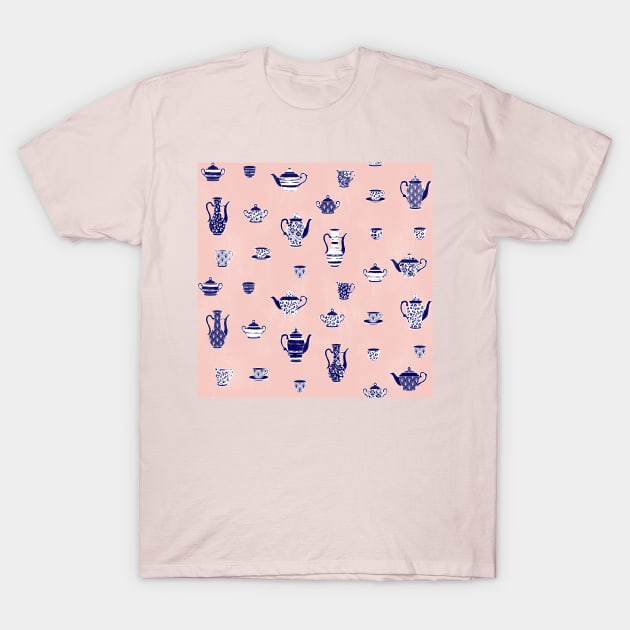 Blush Tea Party T-Shirt by Carolina Díaz